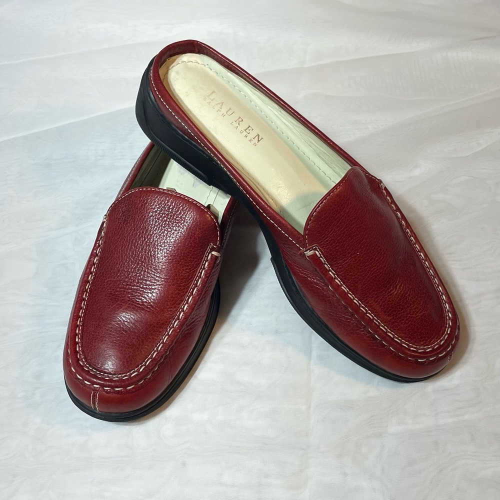 SOLD Lauren Ralph Lauren Red Leather Loafers